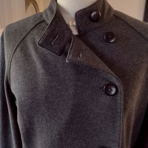 Old Navy grey knit moto jacket size L